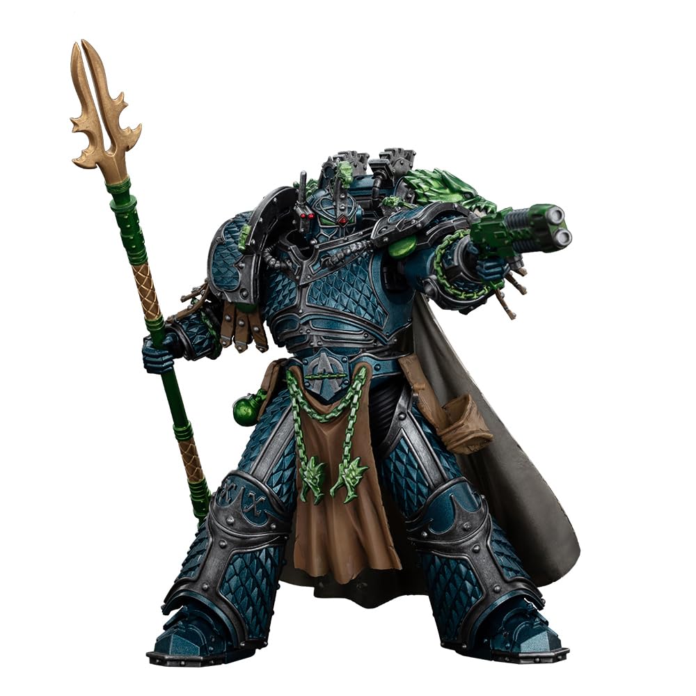 JOYTOY Alpharius figure in 1:18 scale with detailed articulation for dynamic posing.