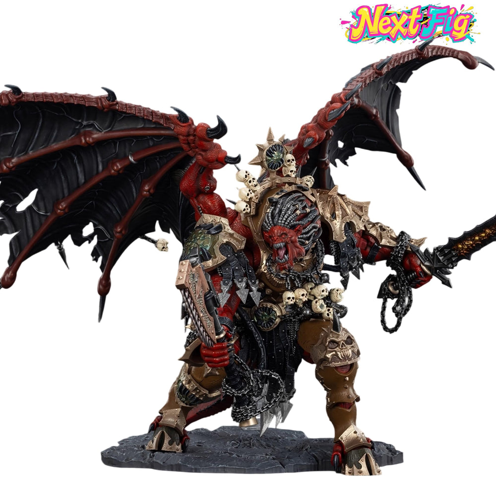 Joytoy Angron figure features detailed paintwork and weathered textures.