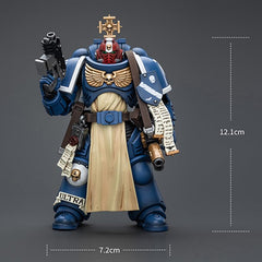JOYTOY Ultramarines Sternguard Sergeant detailed paint for realistic Warhammer display.