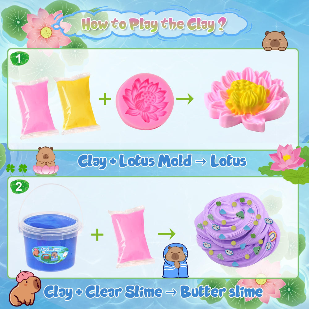 Joytry capybara charms provide adorable accents for slime art