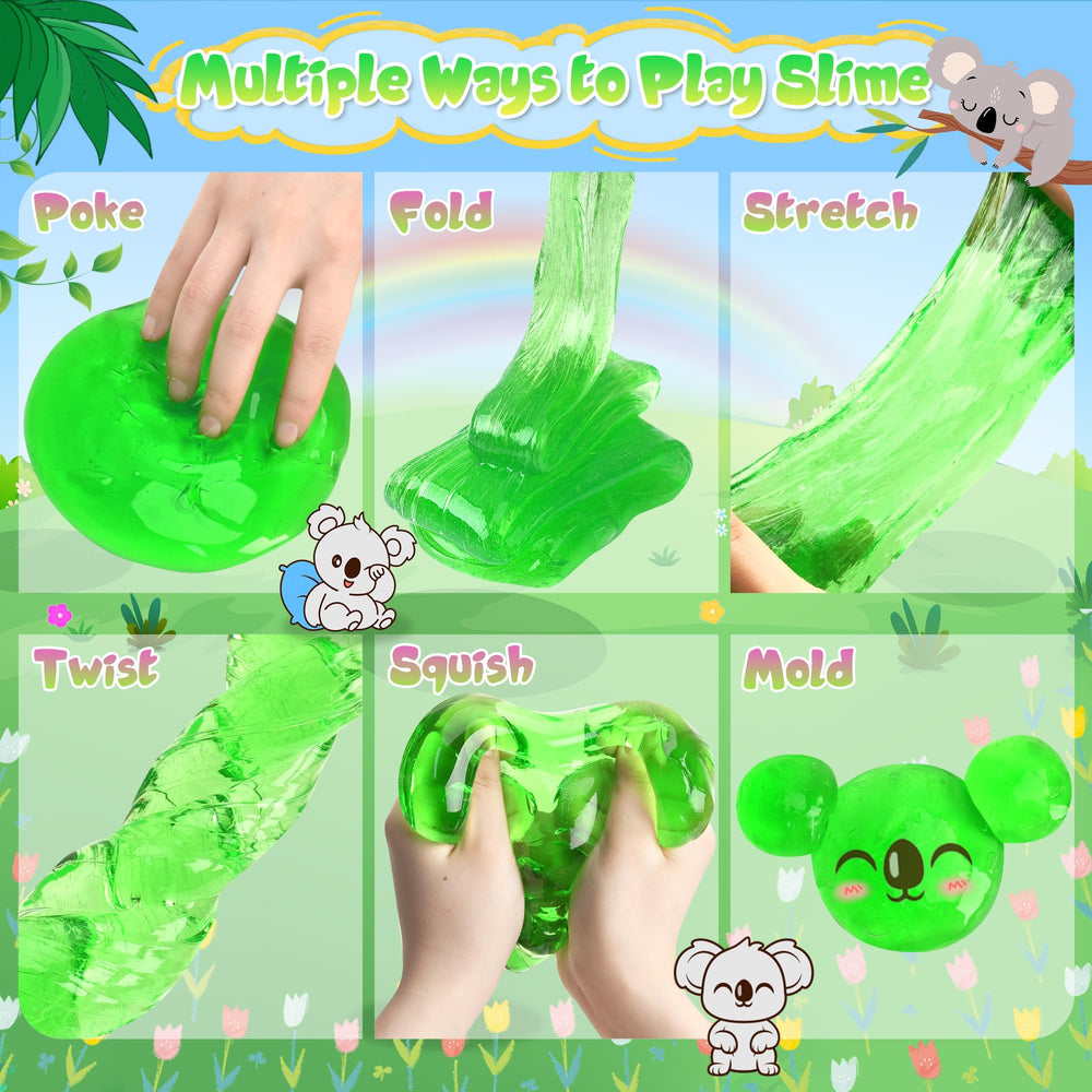 Joytry Koala Slime Kit non-sticky texture makes crafting less messy.