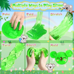 Joytry Koala Slime Kit non-sticky texture makes crafting less messy.