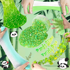 Joytry Panda Slime Kit gold-foil-trails reveal sparkling effects with each poke