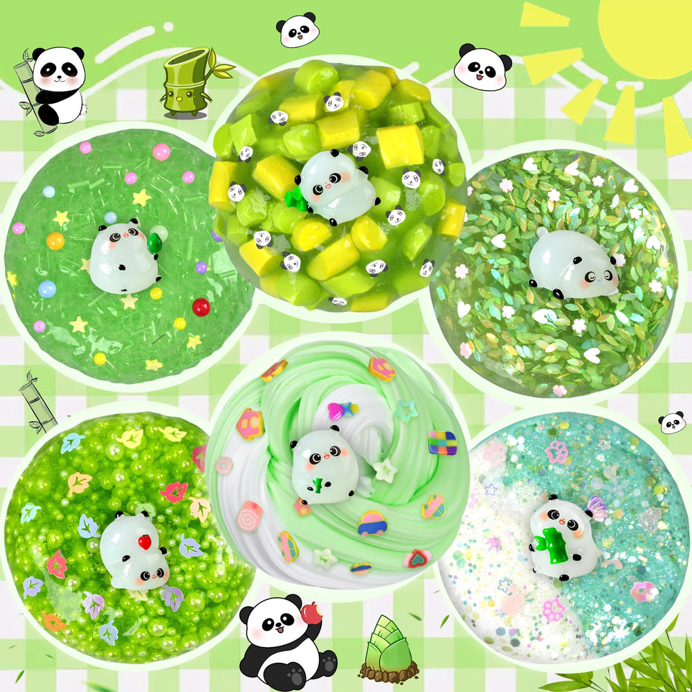Joytry Panda Slime Kit texture-beads add tactile variety for satisfying squeezes