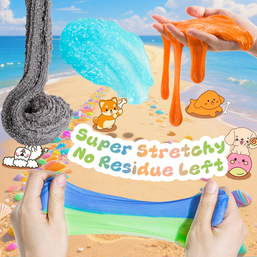 Joytry Puppy Slime Kit dual-color slime demonstrates color blending and mesmerizing visuals during play