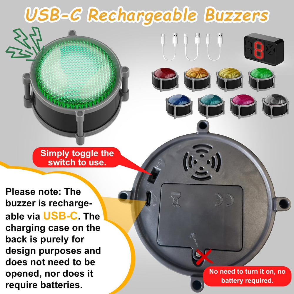 Joyublly buzzers for family game night offer added fun.