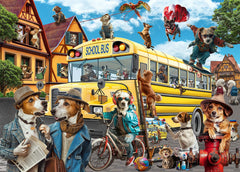 Joyzexy puzzles dogs and cats scene for a cozy family puzzle session