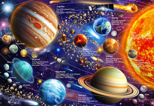 Joyzexy Solar System puzzle box for space exploration and learning