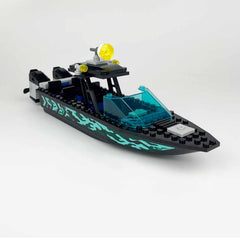 JQARCH fire boat with decals and rotating radar for immersive pretend play