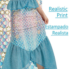 JQGBBOX Blue Mermaid Dress care instructions for easy cleaning