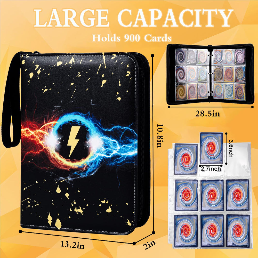 Jravkfi binder interior with 50 detachable sleeves for organization.