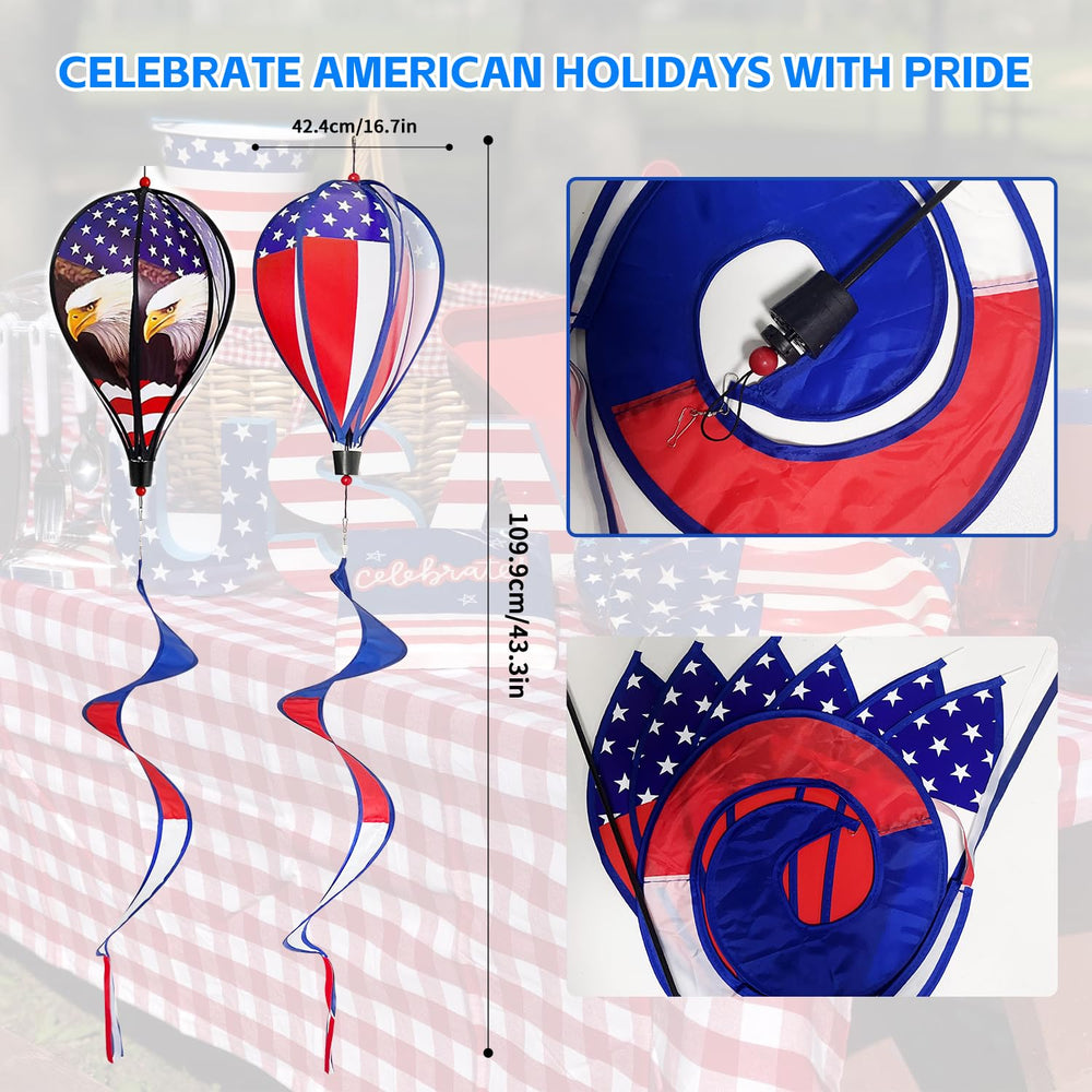 Jremreo eagle wind spinner creates dynamic patriotic motion in your yard.