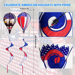 Jremreo eagle wind spinner creates dynamic patriotic motion in your yard.