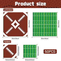 Jremreo napkins with green field design brighten game-day tables and absorb spills