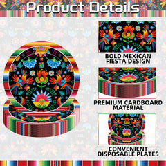 Jremreo fiesta plates on a colorful table setup perfect for tacos and snacks occasions.