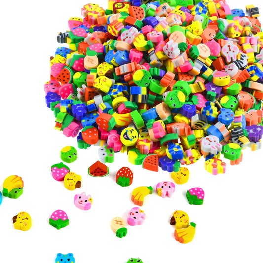 Jsehchya mini erasers fruit assortment, vivid classroom-friendly colors for corrections