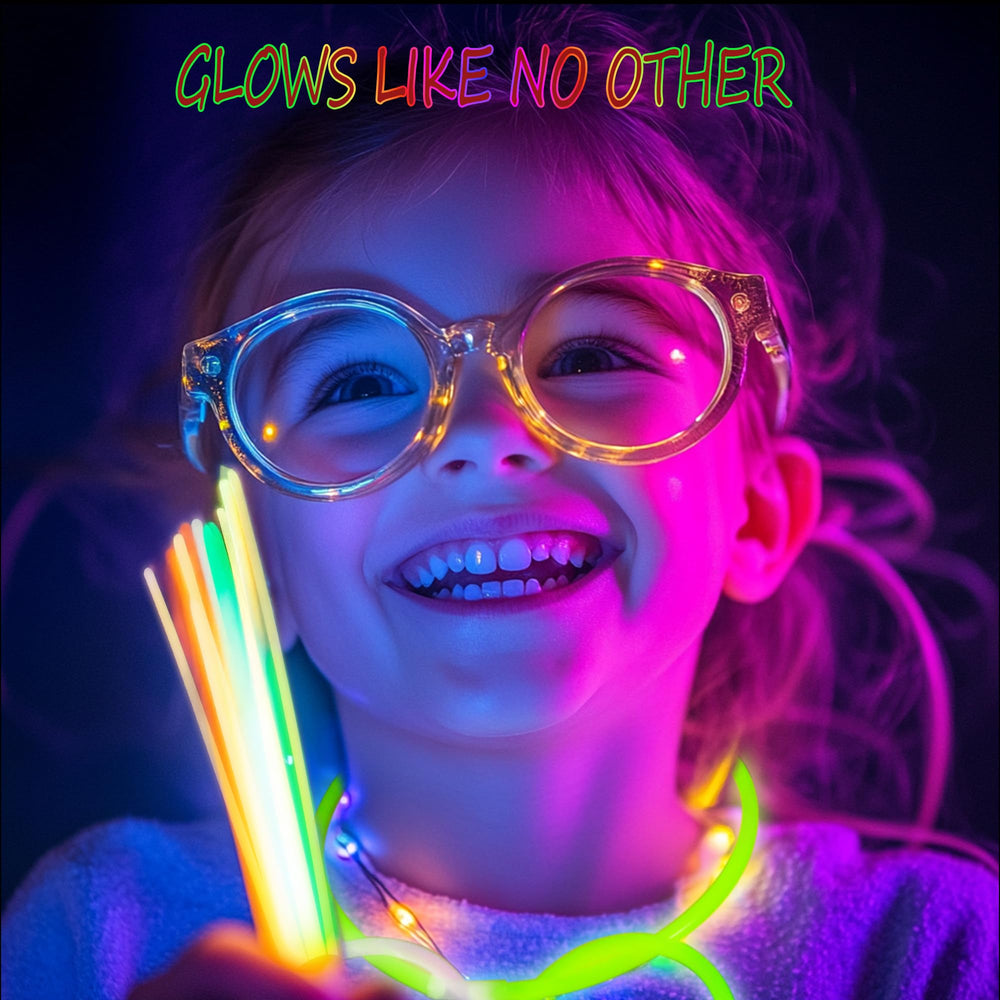 JSronms 8-inch neon glow sticks provide vivid ambiance for Easter and Halloween