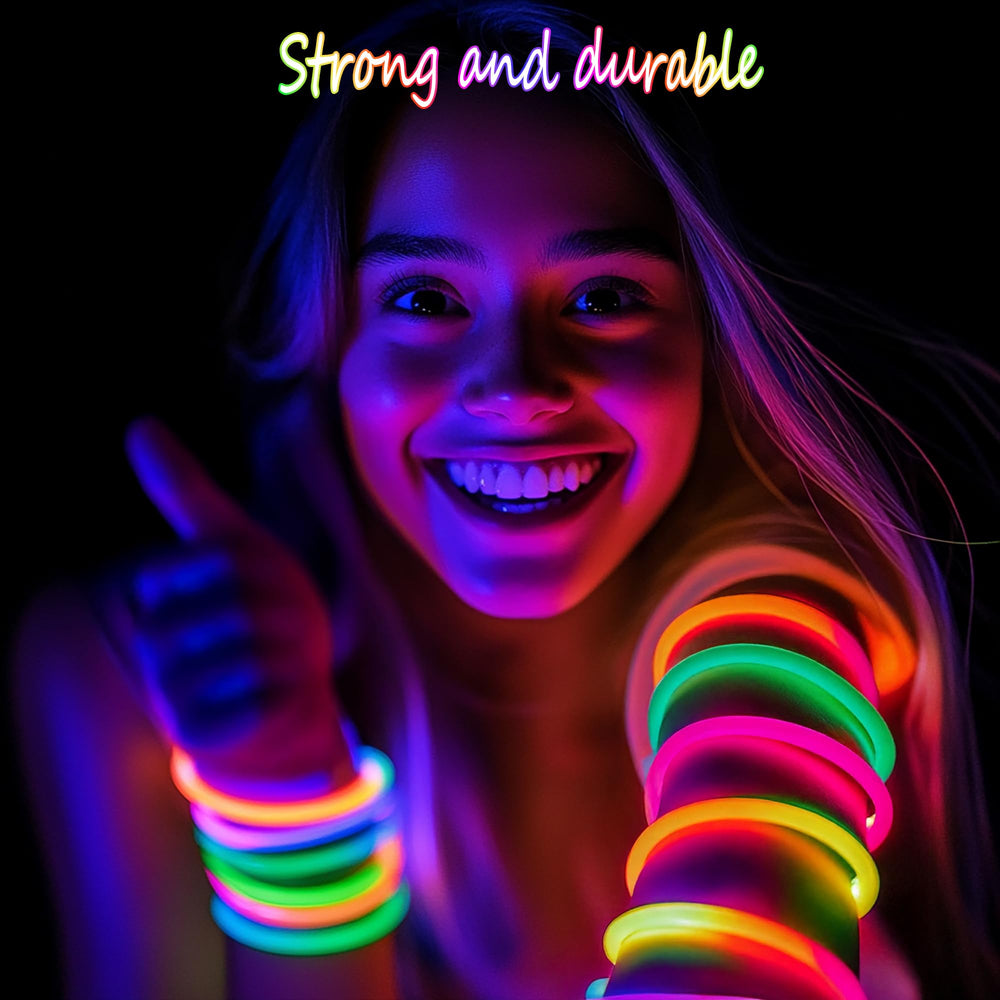 JSronms glow stick bracelet connector easy wearable glow accents