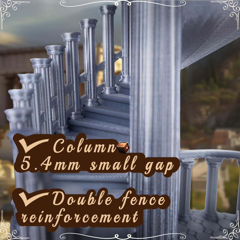JstFrU DND dice tower multi-layer ladder enhances randomness in outcomes.