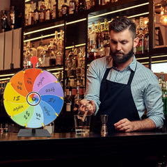 JstFrU prize wheel clicker creates attention-grabbing sounds at promos.