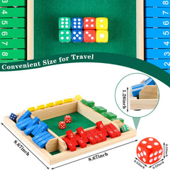 JTNFSH Shut The Box felt surface reduces noise during lively play