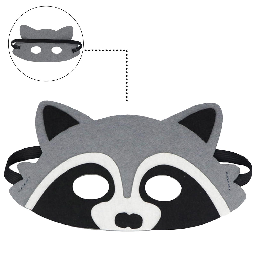 Kids wearing Jtnohx raccoon mask at birthday party for fun