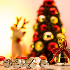 Jtshy Christmas bells wind chime material closeup, perfect for wreaths and ornaments.
