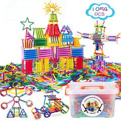 Juboury 1054-piece kit for creative play and STEM exploration.