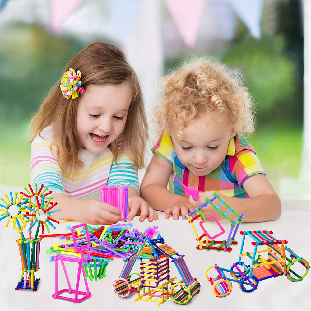 Juboury colorful interlocking blocks enhance color recognition and geometry.