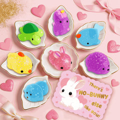 Juchuar glitter mochi axolotl squishy promotes calm sensory play for kids