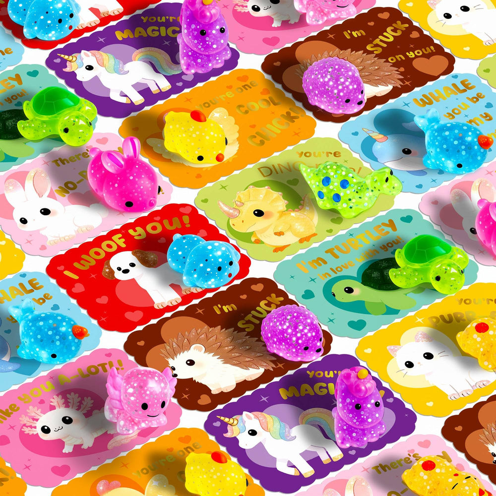 Juchuar glitter mochi dinosaur squishy for classroom fun and tactile play