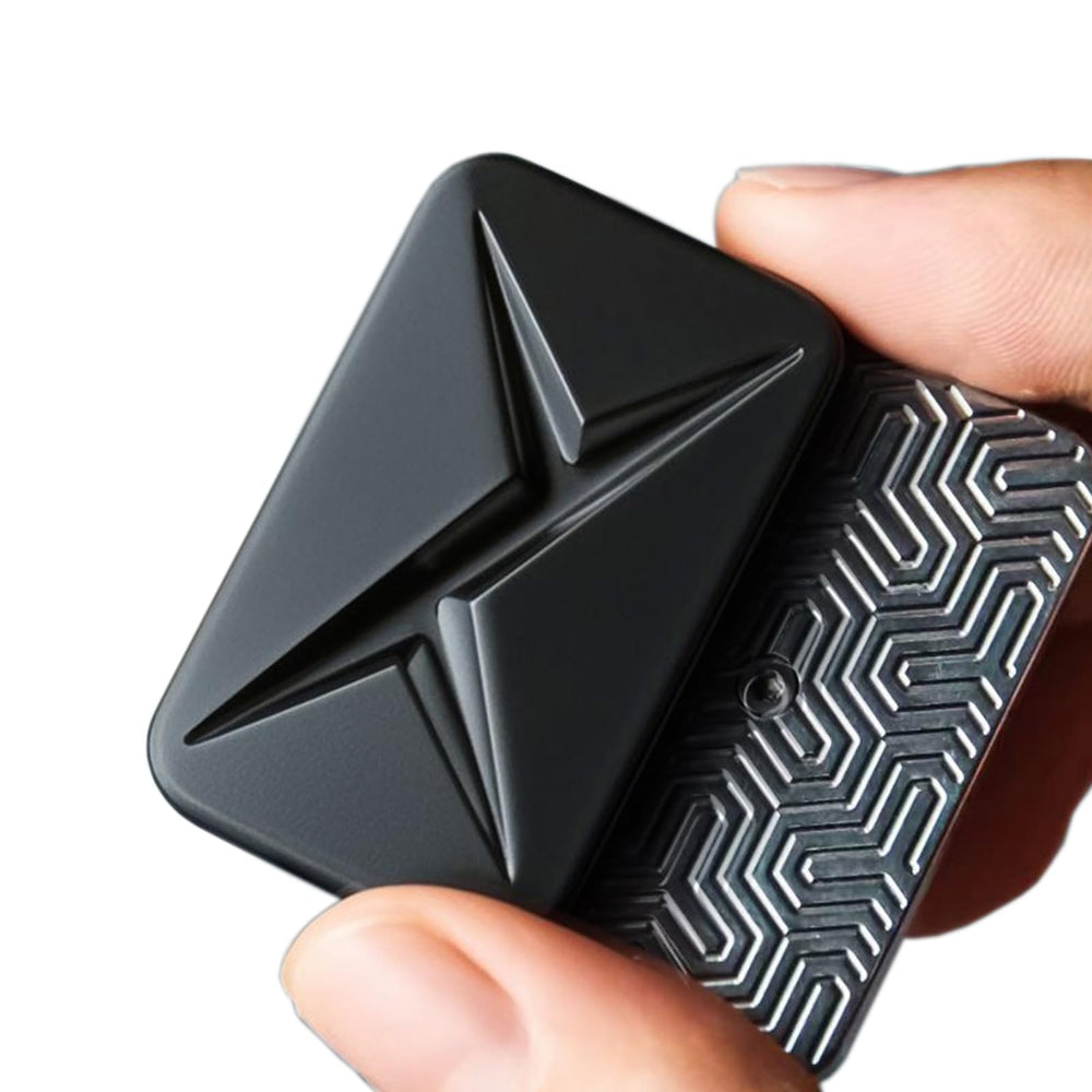 JUDIXY Lightning Infinite Fidget Slider matte-black angled view highlighting portable design