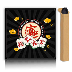 JUFORHQC Mahjong Mat with non-slip surface keeps tiles aligned during play.