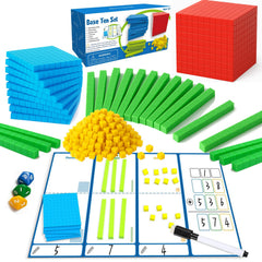 JUGGPENG base-ten blocks cubes visualize number sense for hands-on learning.