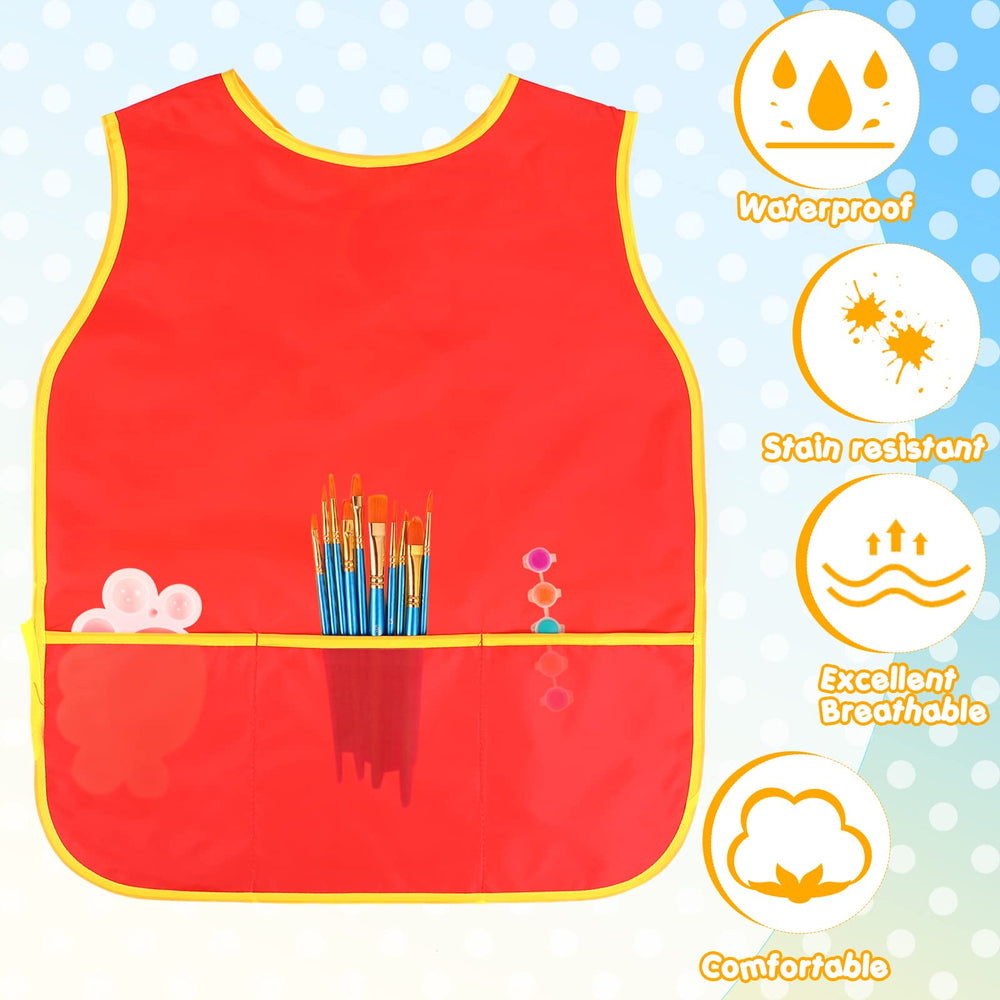 Juinipe smock with three roomy pockets for brushes and tools.