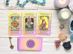 JUJU'S VIBES Sunset Tarot Set uses high-quality stock for durable, smooth shuffling.