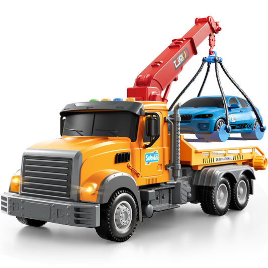 JUKUDAHU Kids Tow Truck front view highlights sturdy play-ready design