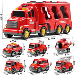 JUKUDAHU second ladder truck encourages cooperative play and imagination.