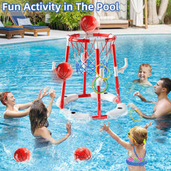 JUKUDAHU poolside game setup for outdoor summer activities
