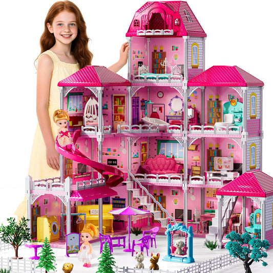 JUKUDAHU villa playset exterior view with four stories inviting imaginative play