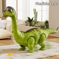 JUKUDAHU Brachiosaurus with colorful lights sparks indoor exploration.