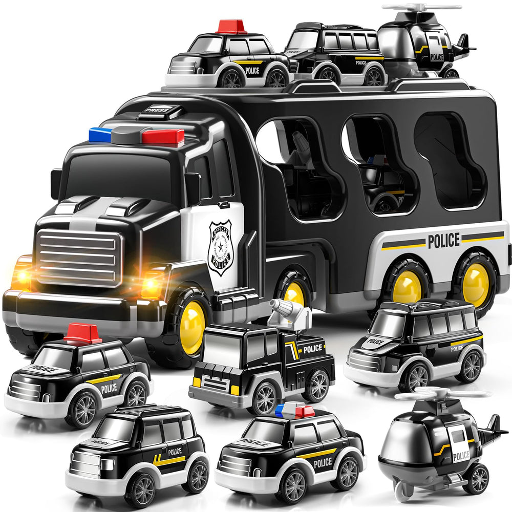 JUKUDAHU police truck carrier for imaginative play and motor skill growth.