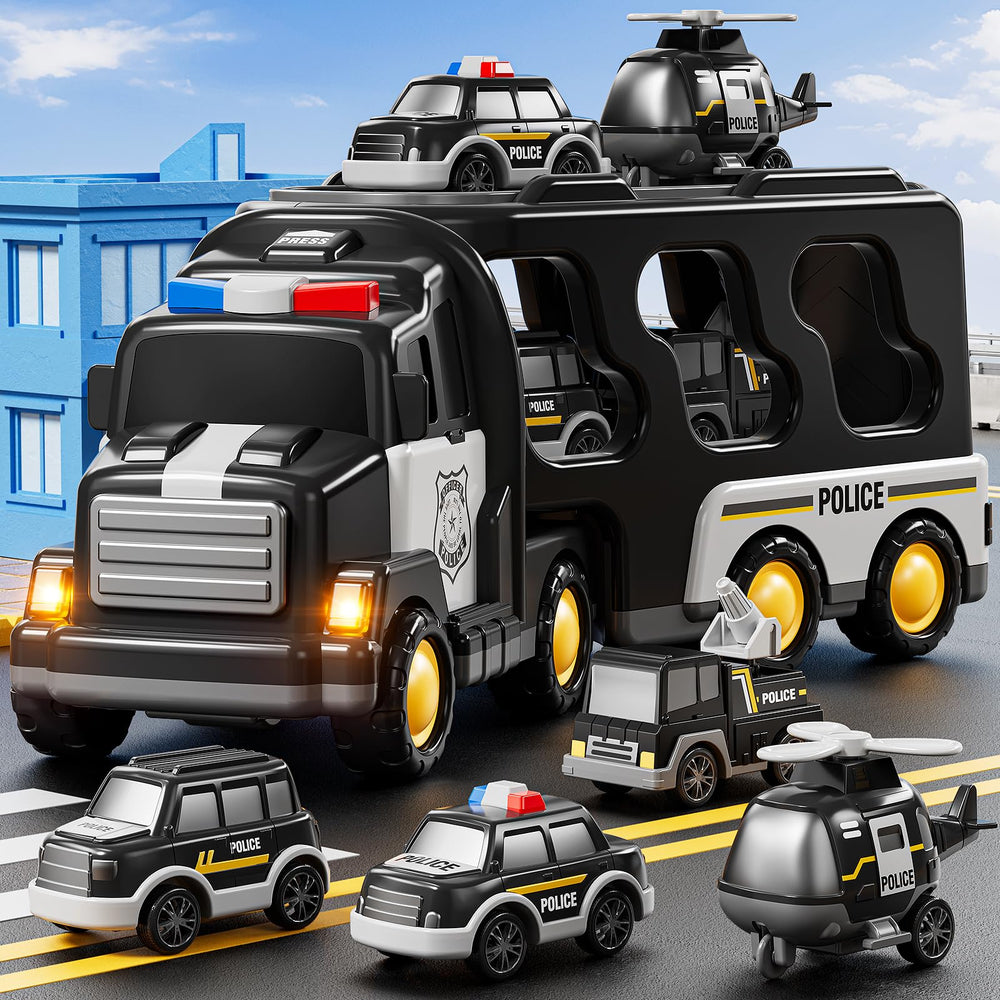 JUKUDAHU Police Truck is kid-friendly for indoor and outdoor use