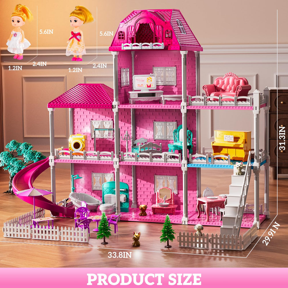 JUKUDAHU Villa Playset kitchen area invites culinary role-play with compact appliances.