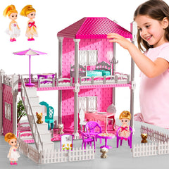 JUKUDAHU Villa Playset quick assembly guide supports easy setup