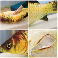 JULAN realistic carp plush replica offers gentle support for relaxation.