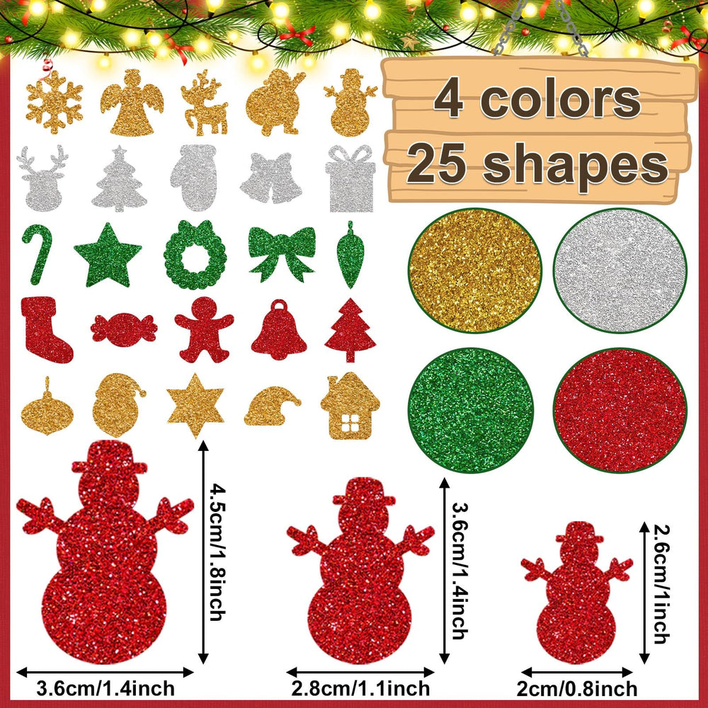 JULBEAR Santa Claus and snowman foam stickers for playful gift cards and decor