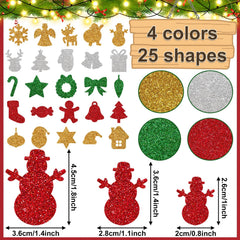 JULBEAR Santa Claus and snowman foam stickers for playful gift cards and decor