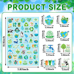 JULBEAR happy earth day stickers pack for eco-friendly classroom celebrations.
