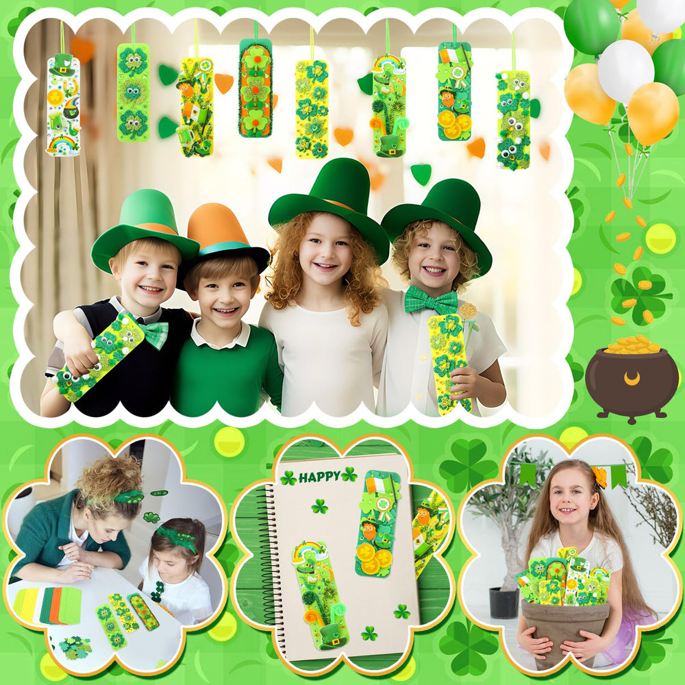 JULBEAR St Patrick's Day bookmarks kit includes durable pieces for lasting use